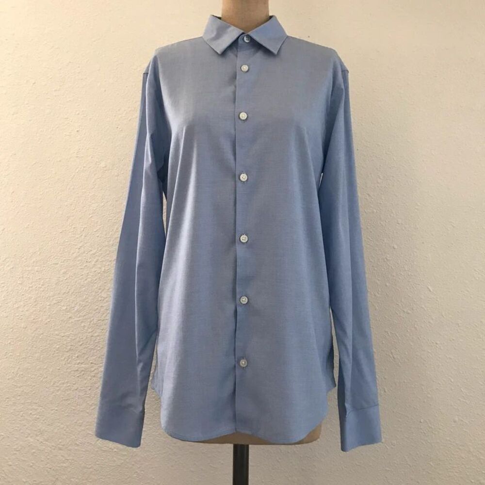 Everlane Blue Cotton Preppy Shirt Size Small